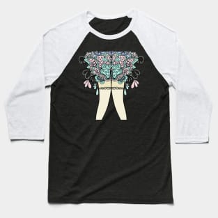 Lady flowers leg illustrated Baseball T-Shirt